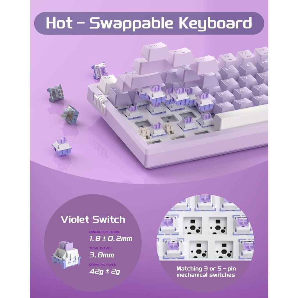 MageGee SKY98 Mechanical Gaming Keyboard Gasket Hot Swappable