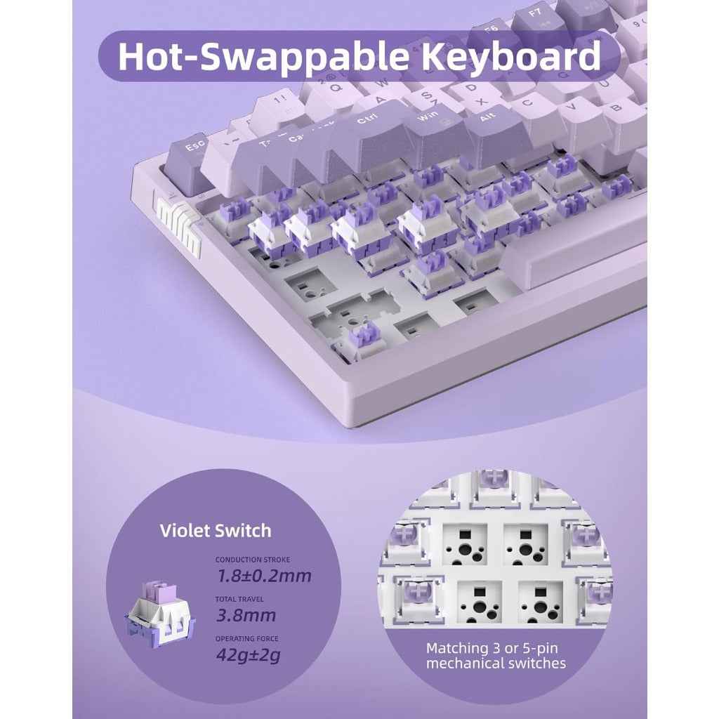 MageGee SKY81 75% Wireless Gasket Mechanical Gaming Keyboard