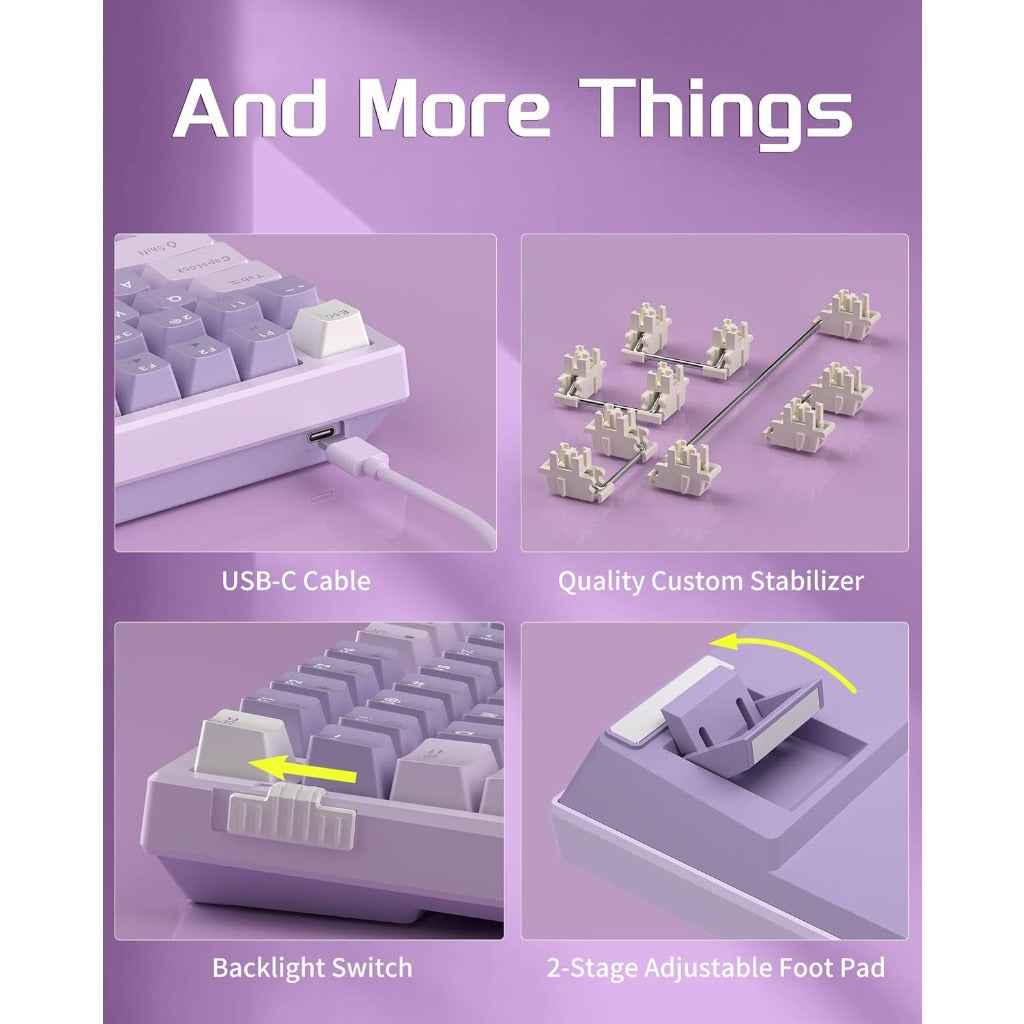 MageGee SKY98 Mechanical Gaming Keyboard Gasket Hot Swappable