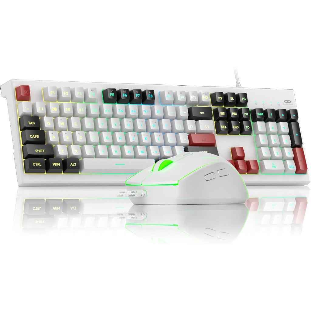 MageGee Creamy Keyboard,K2 Keyboard Wired RGB Backlit 104 Keys