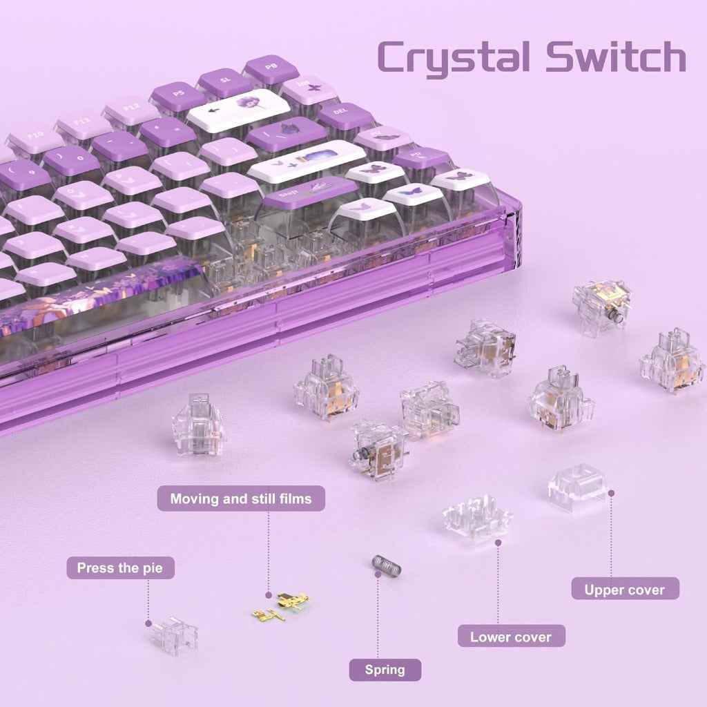 MageGee Light84 Transparent Mechanical Keyboard