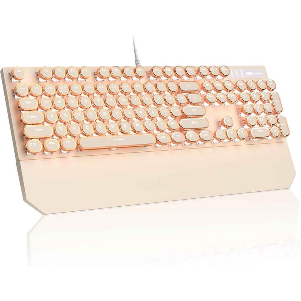 MageGee Typewriter Mechanical Gaming Keyboard, Retro Punk