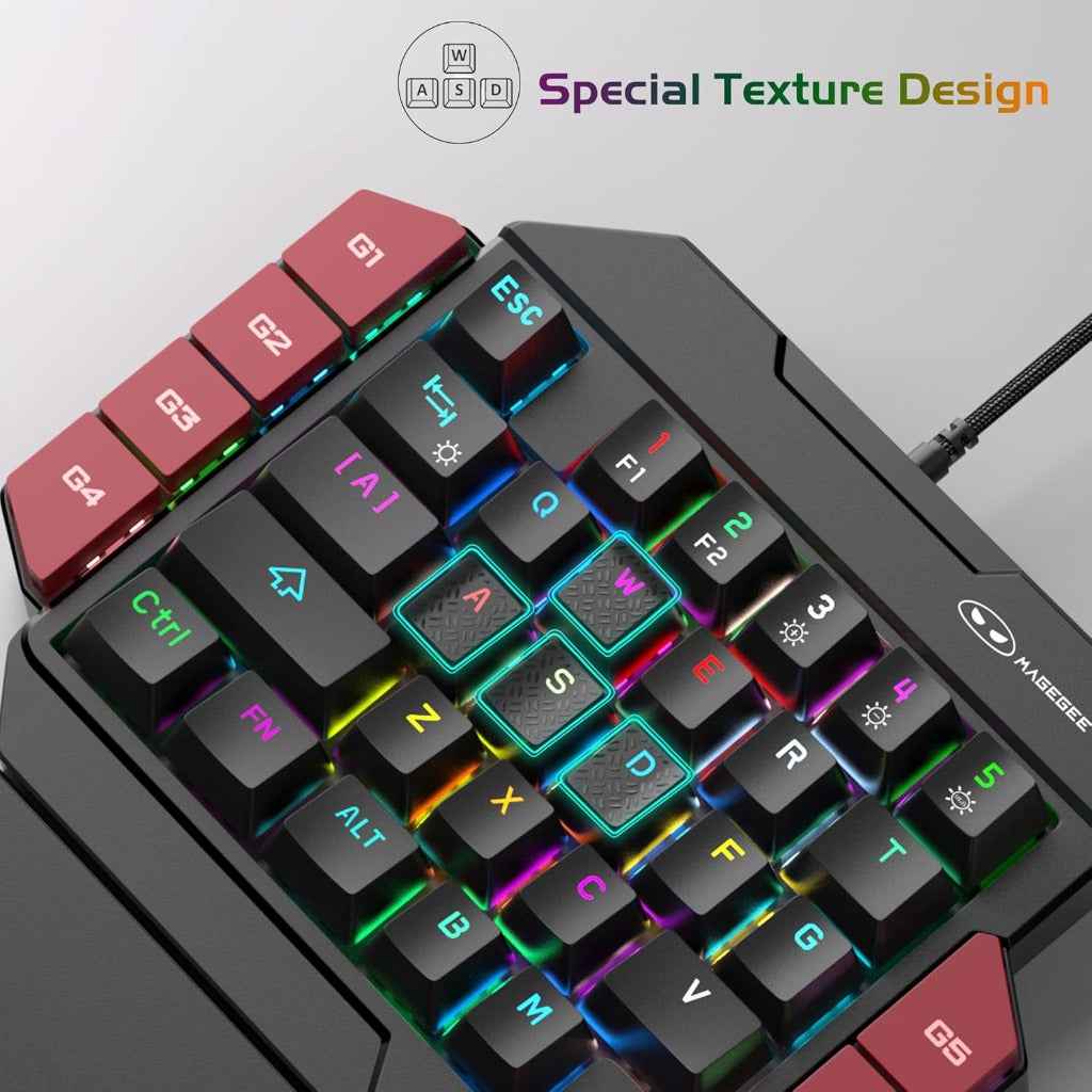 MageGee One Handed Professional Gaming Keyboard