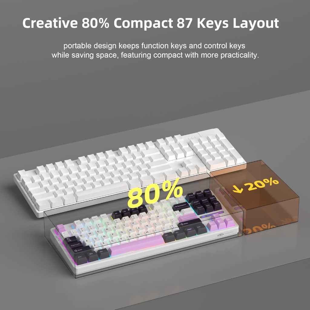 MageGee LIGHT87 Wired Creamy Keyboard Hot Swappable