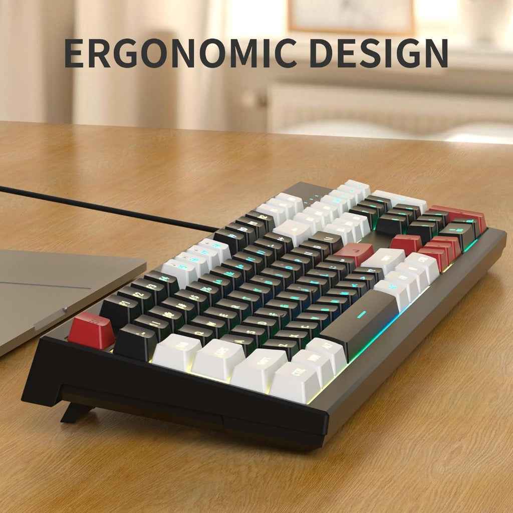 MageGee Creamy Keyboard,K2 Keyboard Wired RGB Backlit 104 Keys