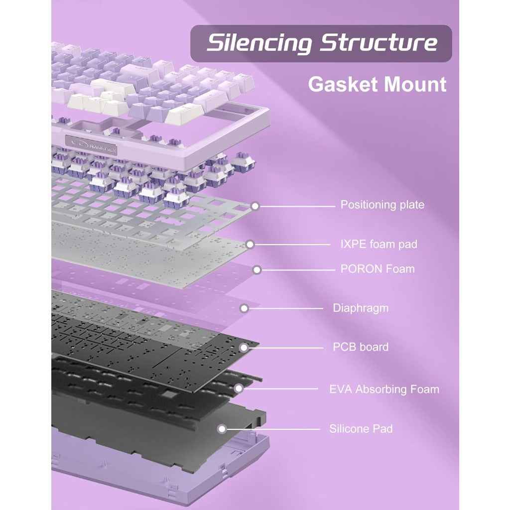 MageGee SKY98 Mechanical Gaming Keyboard Gasket Hot Swappable