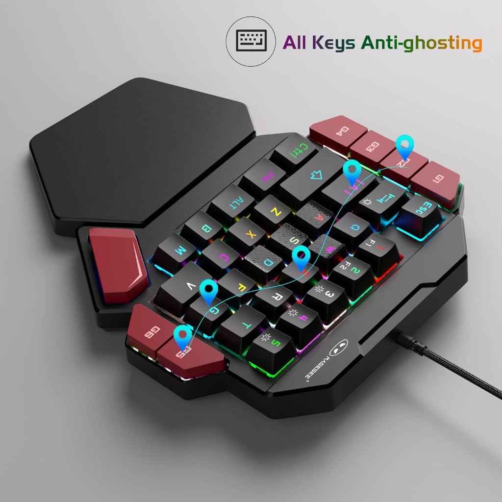 MageGee One Handed Professional Gaming Keyboard