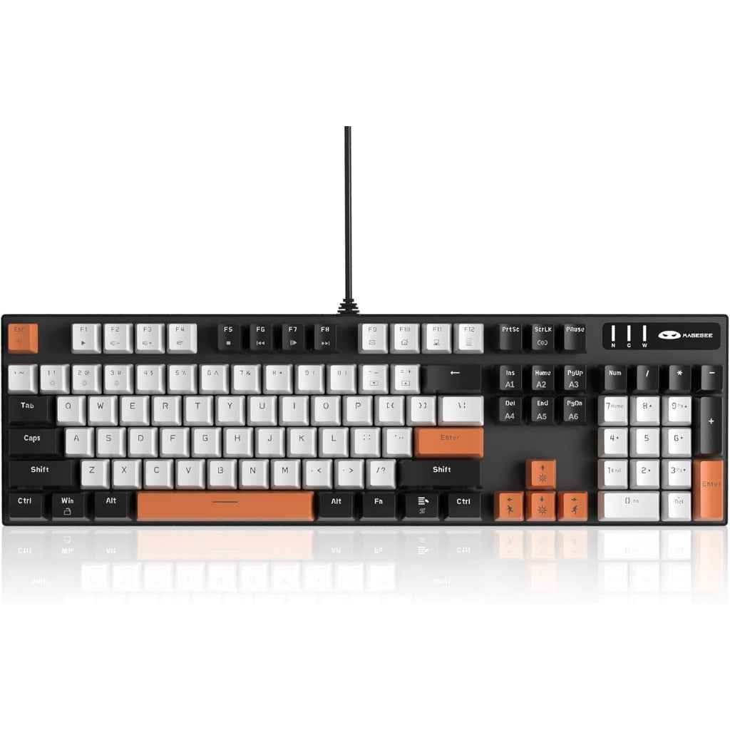 MageGee Mechanical Gaming Keyboard 104 Keys White Backlit