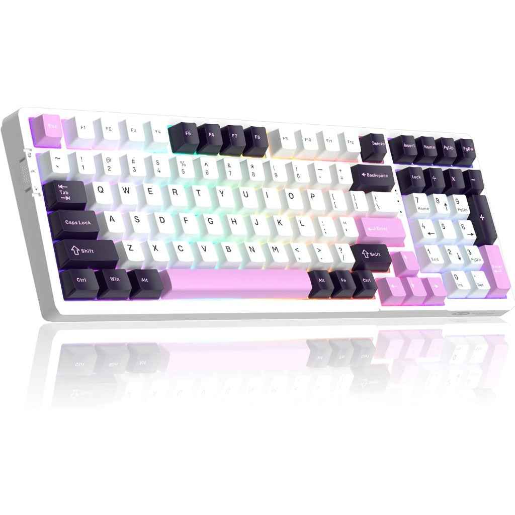 MageGee LIGHT100 Wired Creamy Keyboard,96% Gasket Hot Swappable