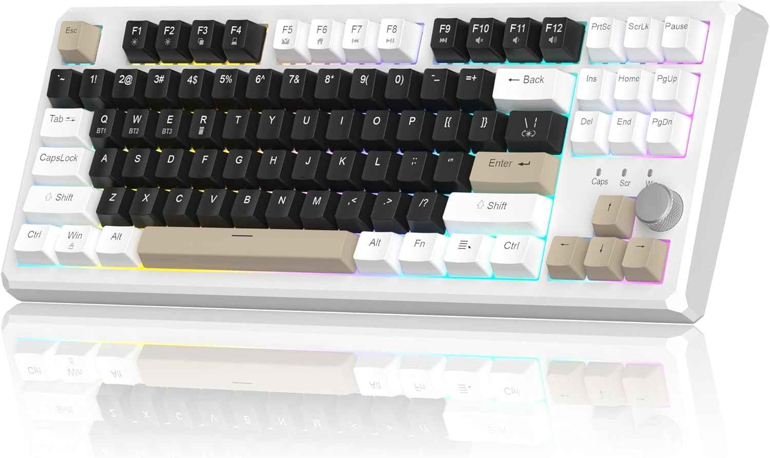 MageGee 2.4G/BT5.0/USB-C Wireless Creamy Blue Mechanical Keyboard