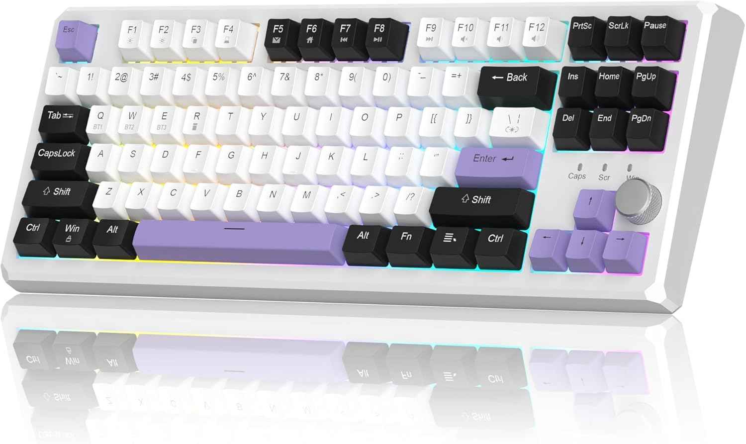 MageGee 2.4G/BT5.0/USB-C Wireless Creamy Blue Mechanical Keyboard