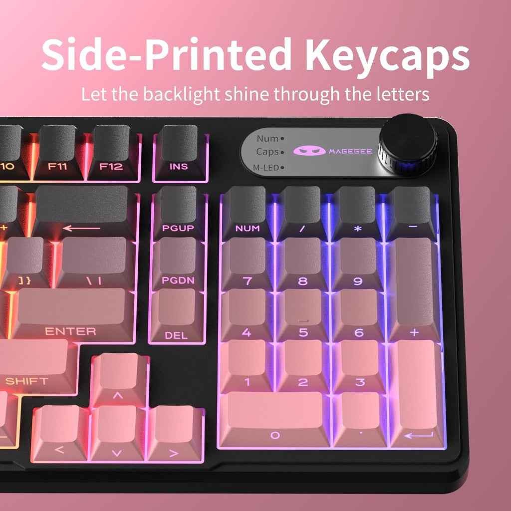 MageGee GK960 4000mAh Wireless Gaming Keyboard Tri-Mode Wired/BT/2.4G Creamy