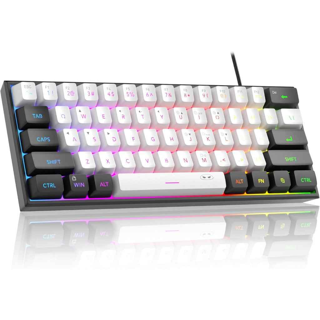 MageGee Mini 60% Membrane Gaming Keyboard, RGB Backlit 61 Key