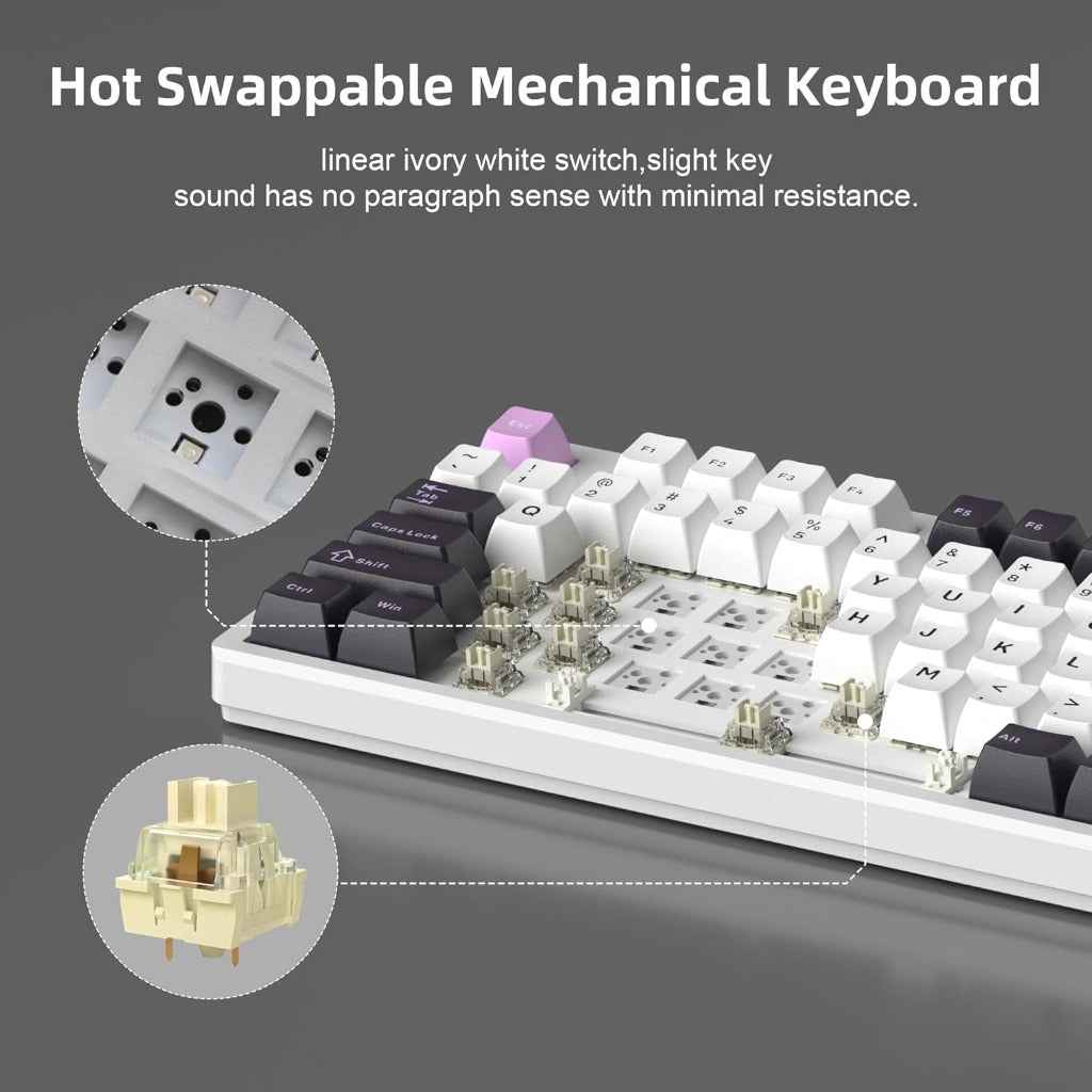 MageGee LIGHT87 Wired Creamy Keyboard Hot Swappable