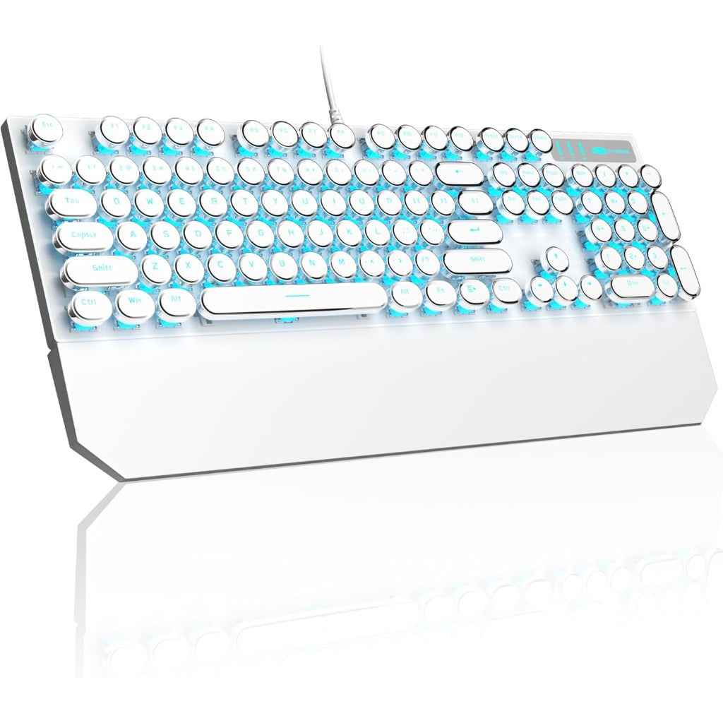MageGee Typewriter Mechanical Gaming Keyboard, Retro Punk