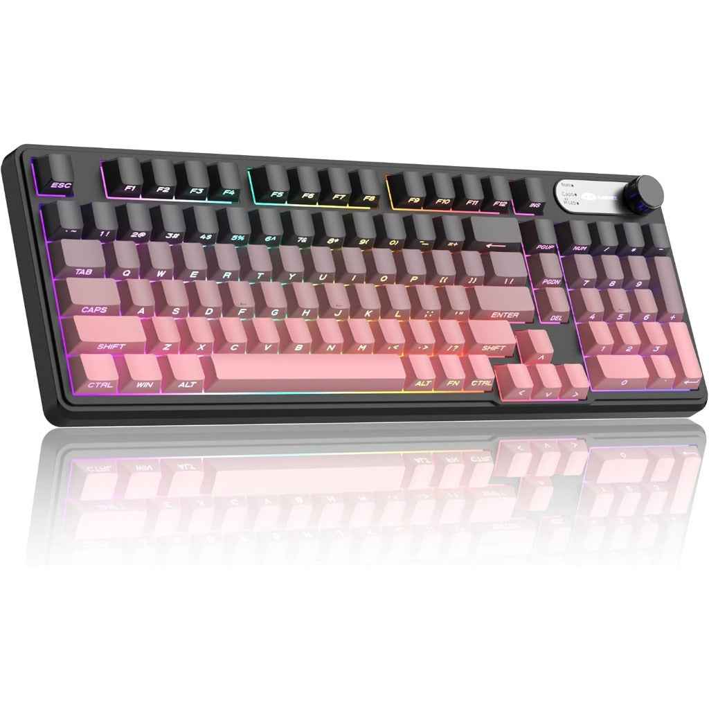 MageGee GK960 4000mAh Wireless Gaming Keyboard Tri-Mode Wired/BT/2.4G Creamy