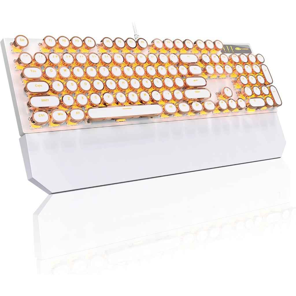 MageGee Typewriter Mechanical Gaming Keyboard, Retro Punk