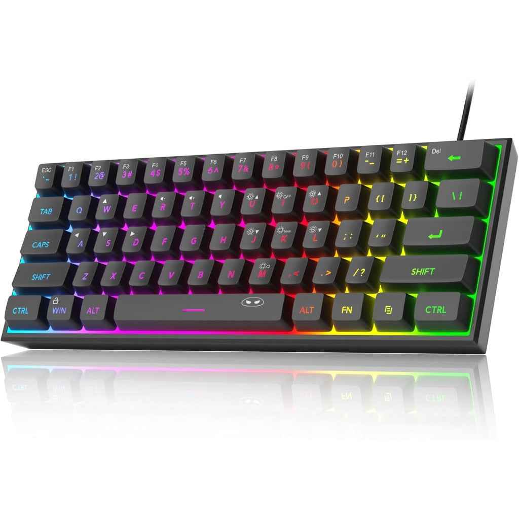MageGee Mini 60% Membrane Gaming Keyboard, RGB Backlit 61 Key