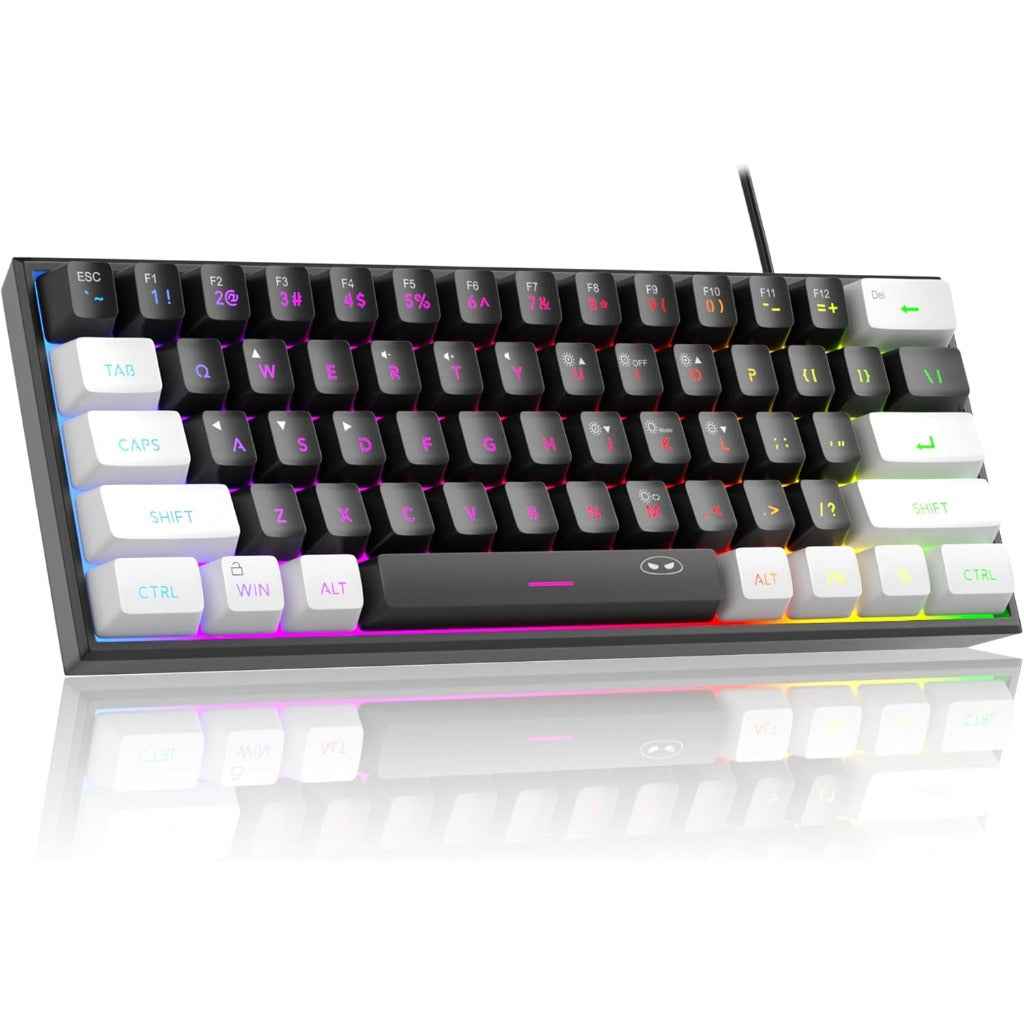 MageGee Mini 60% Membrane Gaming Keyboard, RGB Backlit 61 Key