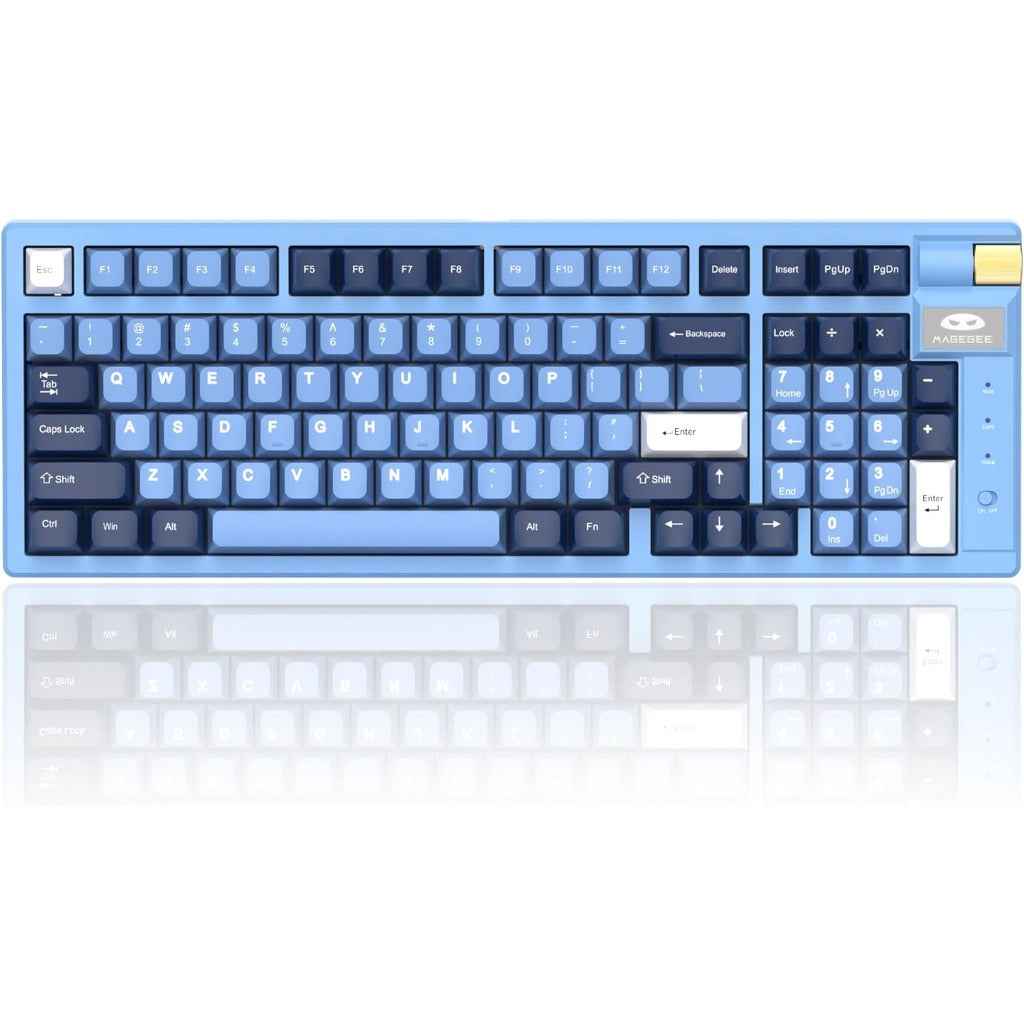 MageGee Tri-Mode 2.4GHz/BT/USB-C Hot-Swappable 98 Keys Keyboard