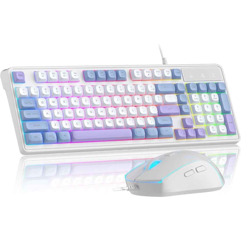 Wire Gaming Keyboard,Creamy Keyboard and Mouse Combo