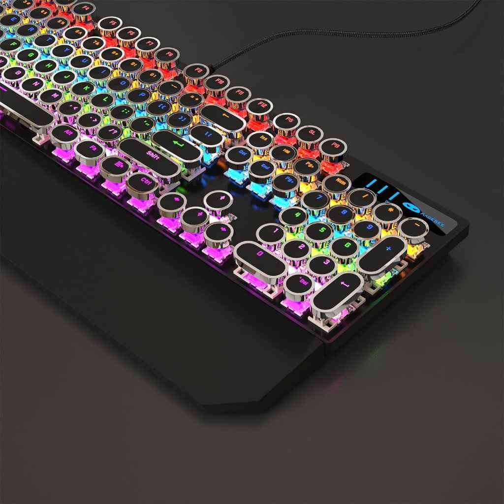 MageGee Typewriter Mechanical Gaming Keyboard, Retro Punk