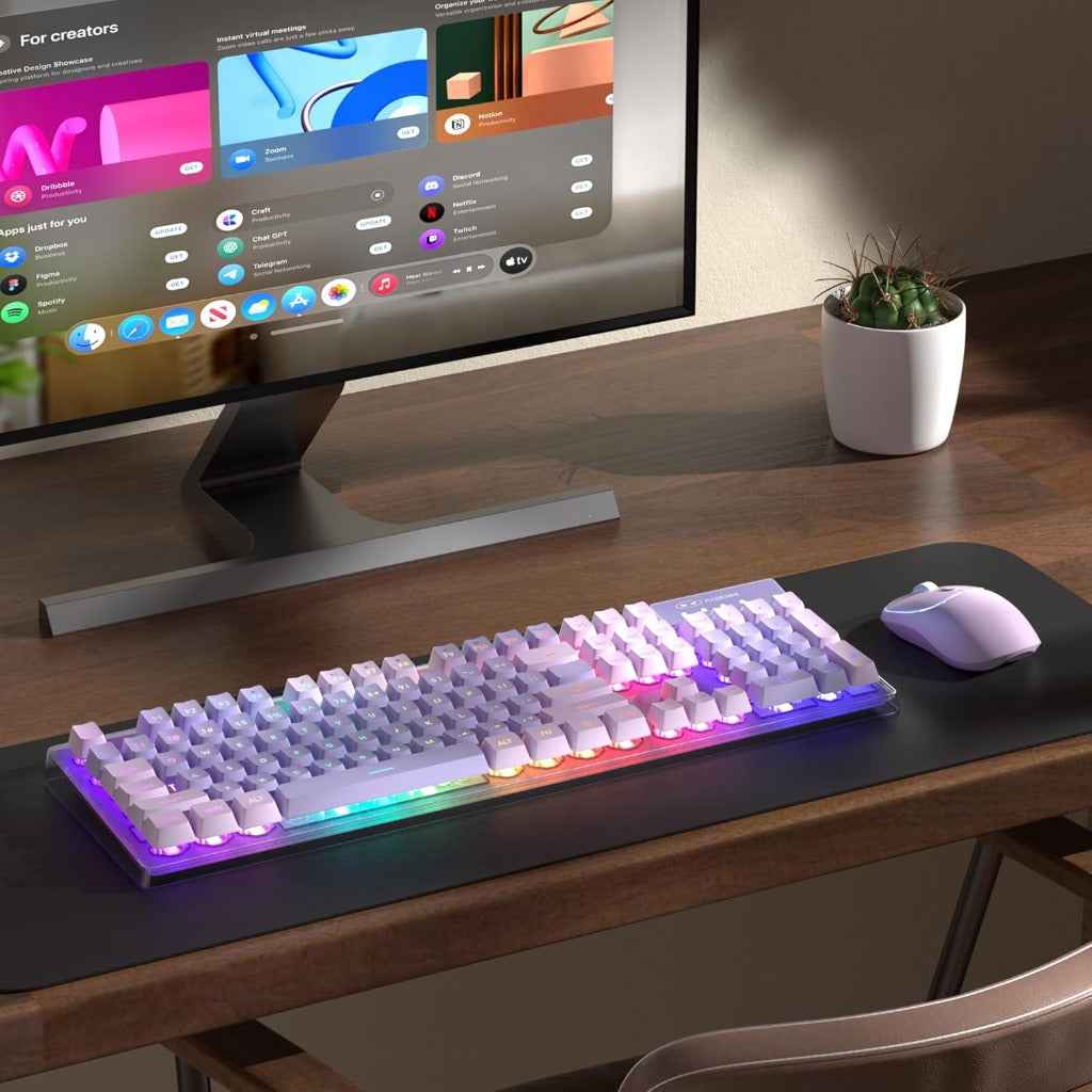 MageGee V550 Wireless Gaming Keyboard and Mouse, 2.4G Full-Sized