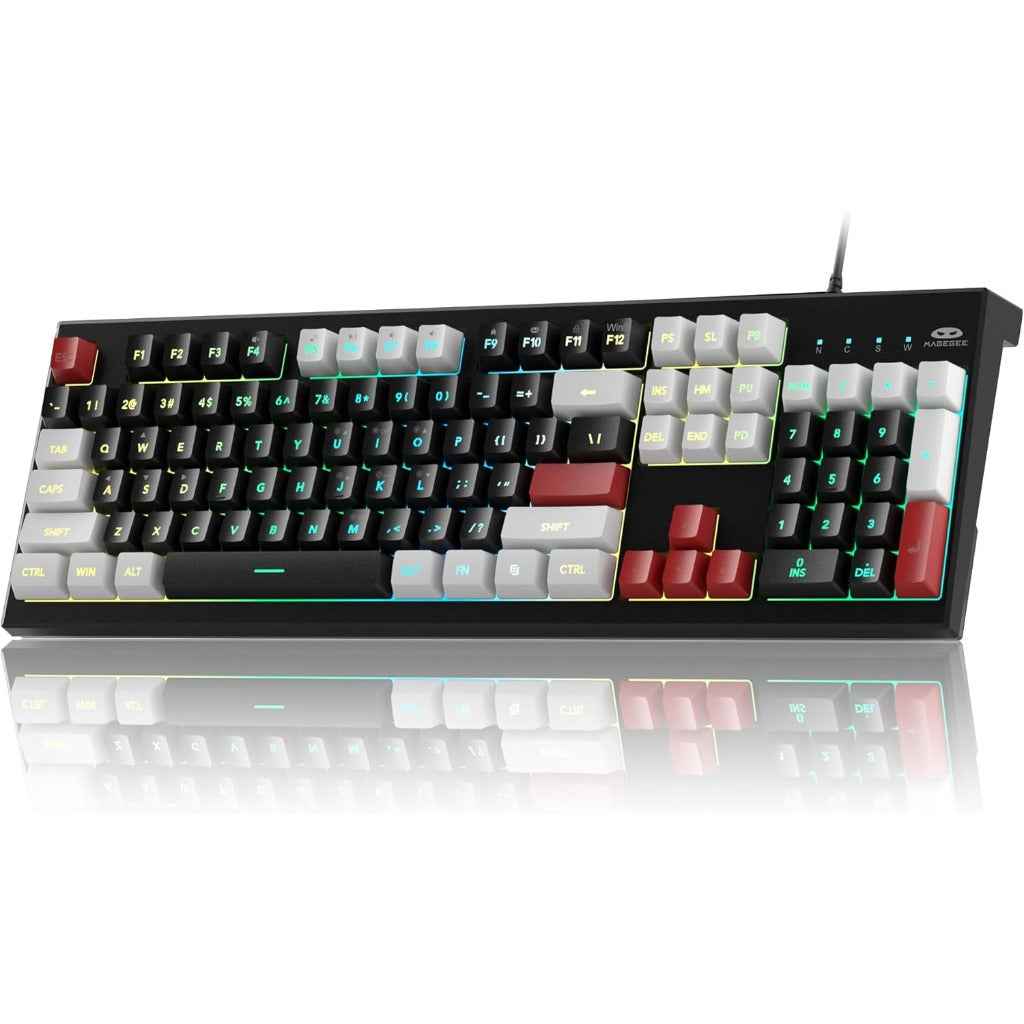 MageGee Creamy Keyboard,K2 Keyboard Wired RGB Backlit 104 Keys