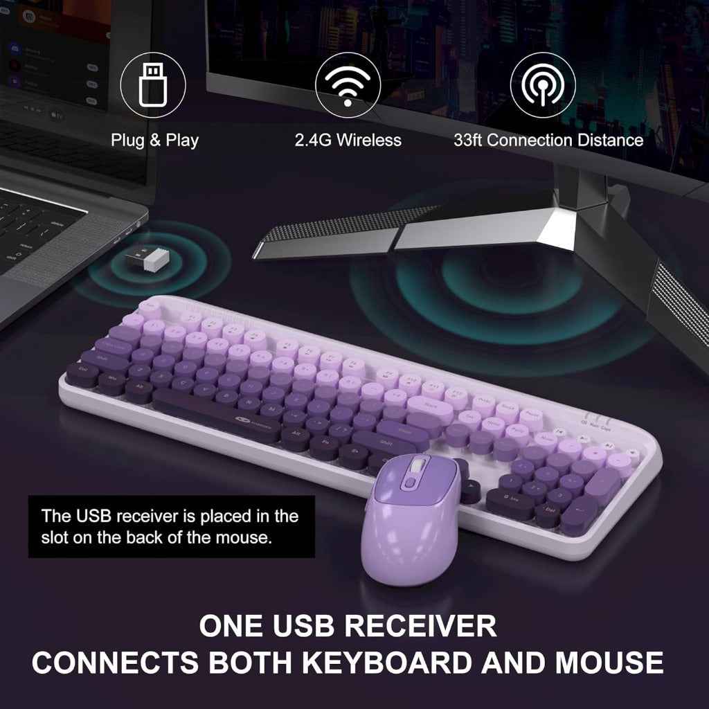 MageGee V920 Wireless Keyboard and Mouse Combo, 2.4G Full-Sized