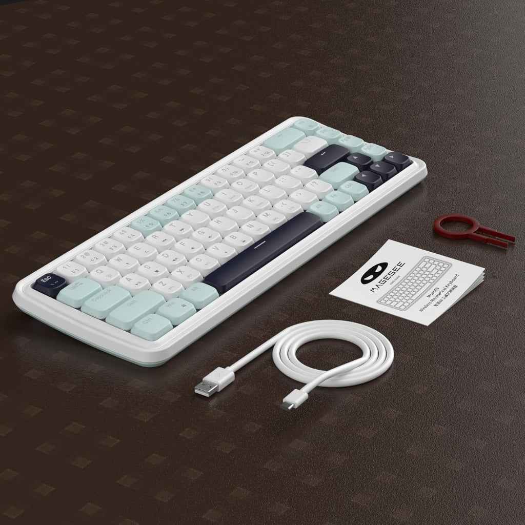 MageGee 2.4G/BT5.0/USB-C Wireless Creamy Mechanical Keyboard