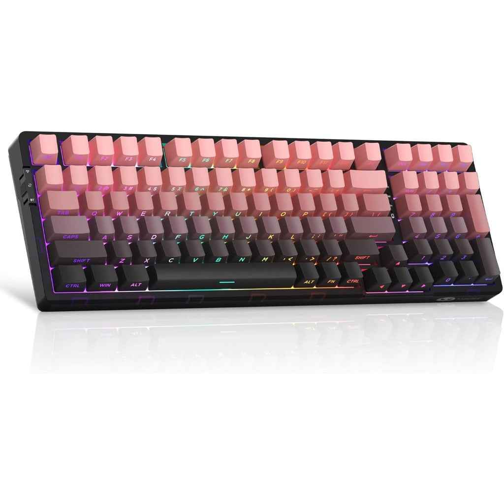 MageGee LIGHT100 2.4G/USB-C/BT5.0 8000mAh Wireless Creamy Keyboard