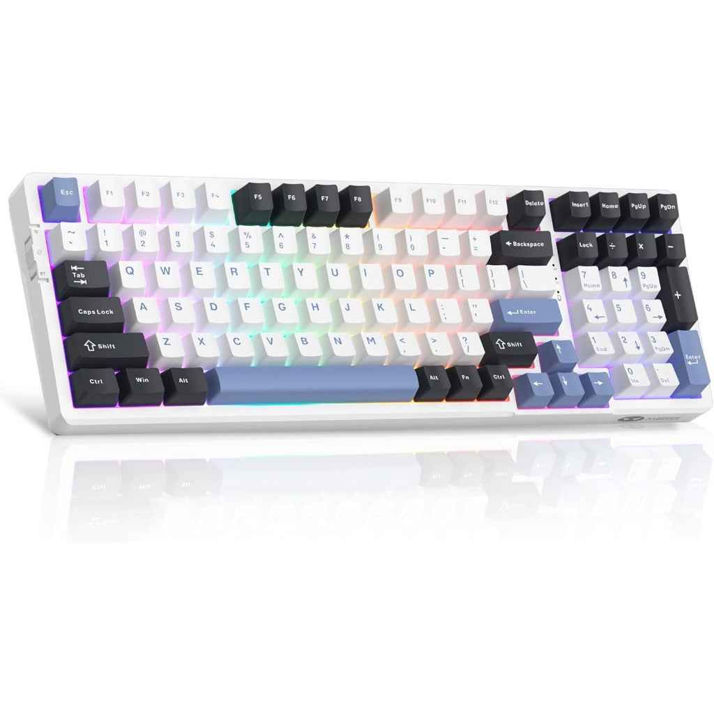 MageGee LIGHT100 2.4G/USB-C/BT5.0 8000mAh Wireless Creamy Keyboard