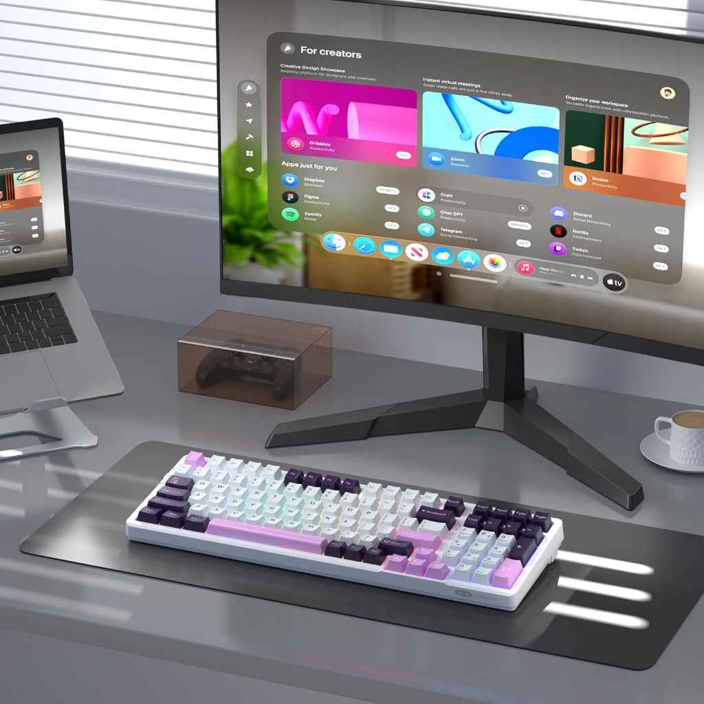 MageGee LIGHT100 Wired Creamy Keyboard,96% Gasket Hot Swappable