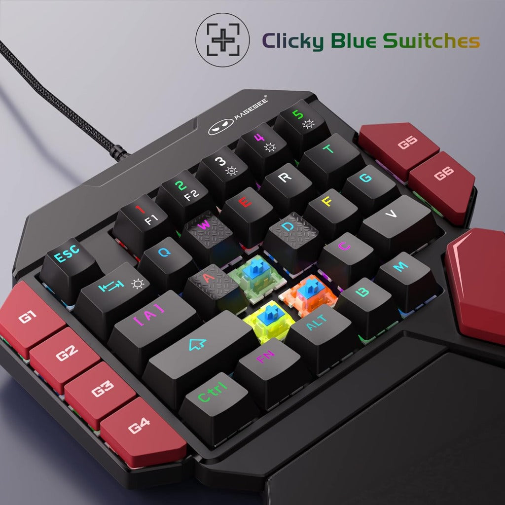 MageGee One Handed Professional Gaming Keyboard