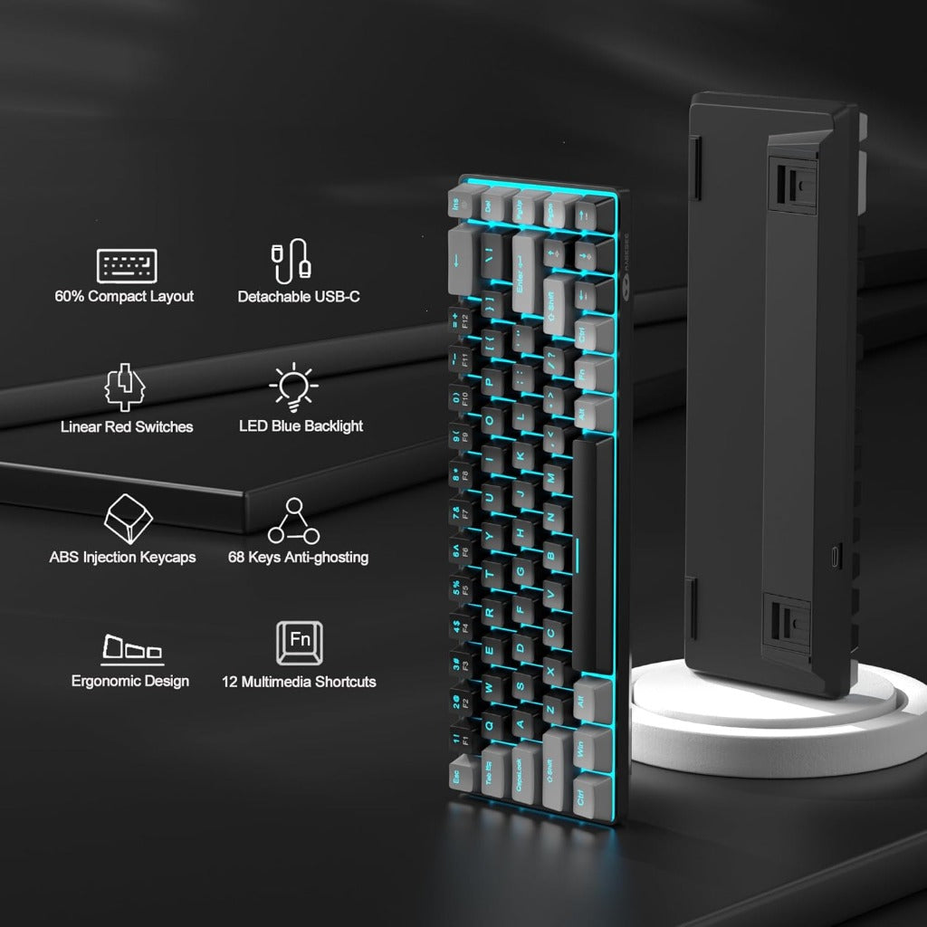 MageGee Portable 60% Mechanical Gaming Keyboard, MK-Box