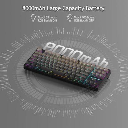 MageGee LIGHT87 2.4G/USB-C/BT5.0 8000mAh Wireless Creamy Keyboard