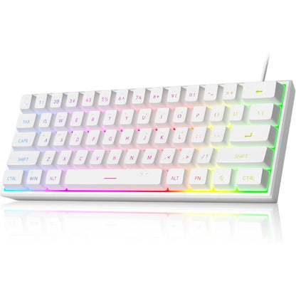 MageGee Mini 60% Membrane Gaming Keyboard, RGB Backlit 61 Key