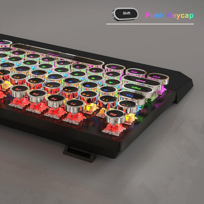 MageGee Typewriter Mechanical Gaming Keyboard, Retro Punk